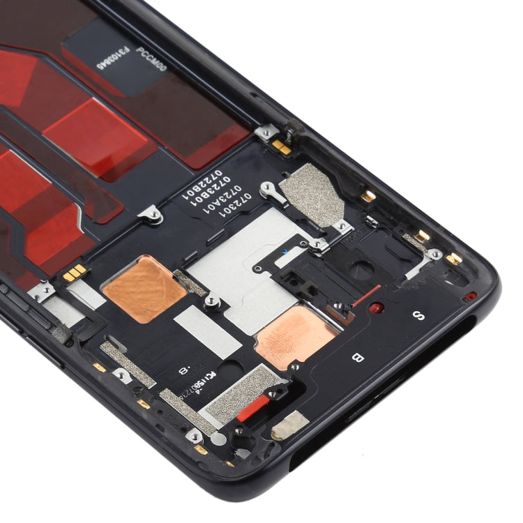 For OPPO Reno 10x zoom Front Housing LCD Frame Bezel Plate (Black)