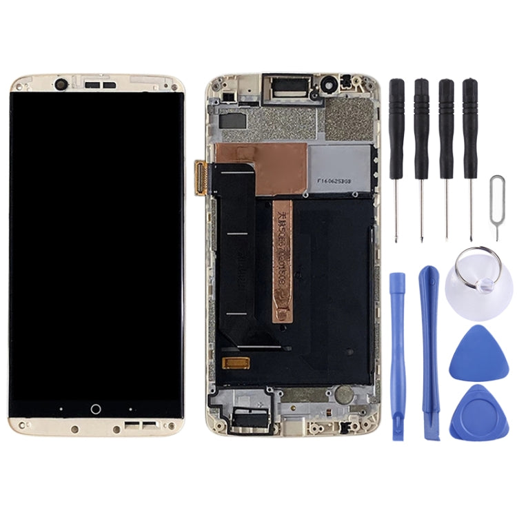 Original AMOLED LCD Screen for ZTE Axon 7 A2017 A2017U A2017G Digitizer Full Assembly With Frame (Gold) - free shipping - PMC TechLife - Order now!