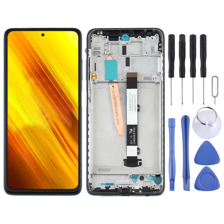 Original LCD Screen for Xiaomi Poco X3 NFC / Poco X3 Digitizer Full Assembly with Frame(Black) - free shipping - PMC TechLife - Order now!