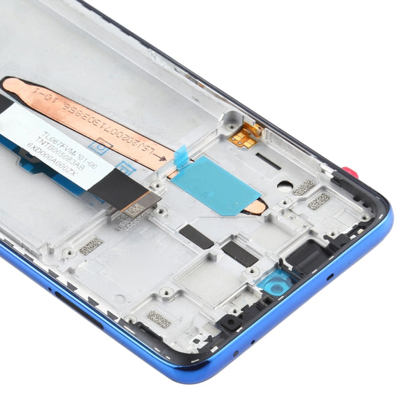 Original LCD Screen for Xiaomi Poco X3 NFC / Poco X3 Digitizer Full Assembly with Frame(Blue)