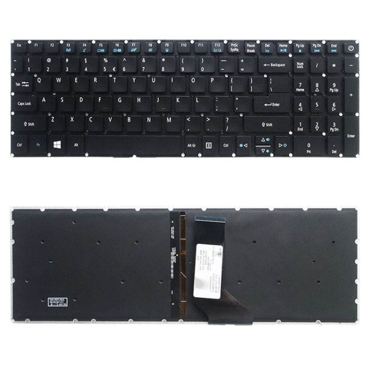 US Version Keyboard with Keyboard Backlight for Acer Aspire E5-532 E5-522 E5-573 E5-574 E5-722 E5-752 E5-772 E5-773 E5-575 V5-591G V3-574G F5-573G E15 E5-582P - Replacement Keyboards by PMC TechLife | Online Shopping South Africa | PMC TechLife