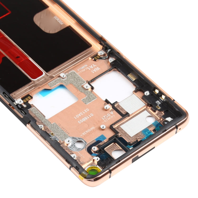 For OPPO Find X2 Pro CPH2025 PDEM30 Original Front Housing LCD Frame Bezel Plate (Gold)