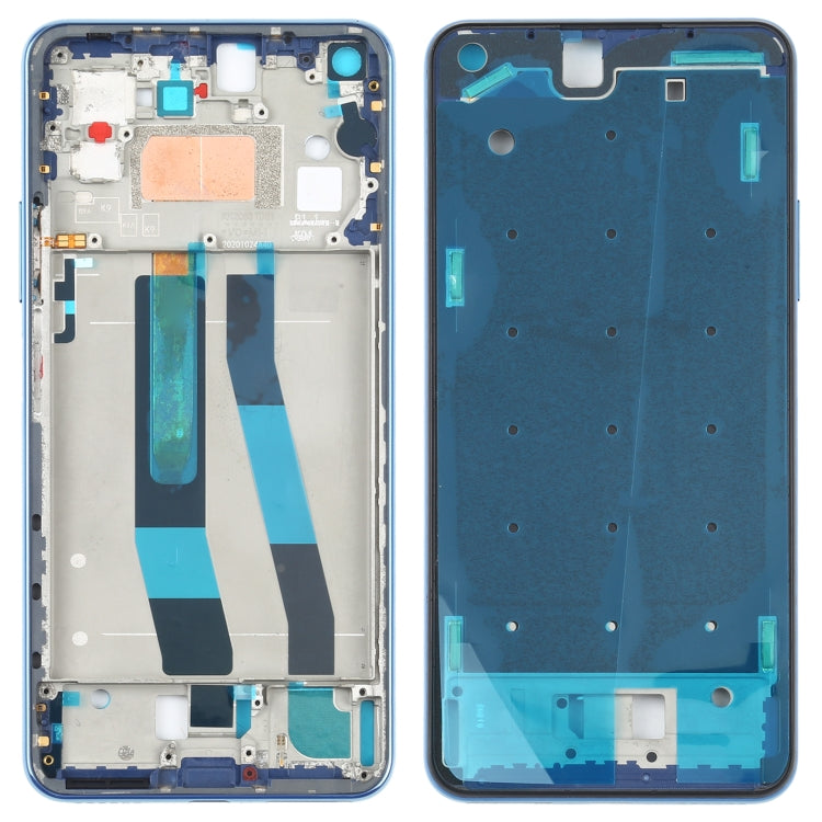 Original Front Housing LCD Frame Bezel Plate for Xiaomi Mi 11 Lite 4G M2101K9AG(Blue)