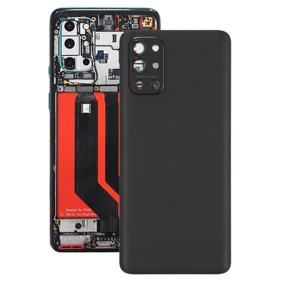 For OnePlus 9R Battery Back Cover With Camera Lens (Frosted Black)