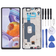 Original LCD Screen for LG Stylo 6 / K71 LMQ730TM LM-Q730TM LMQ730HA LM-Q730HA Digitizer Full Assembly with Frame (Black)
