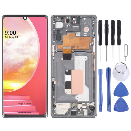 Original LCD Screen for LG Velvet 5G LM-G900N LM-G900EM LM-G900 LM-G900TM Digitizer Full Assembly with Frame (Silver) - free shipping - PMC Jewellery - Order now!