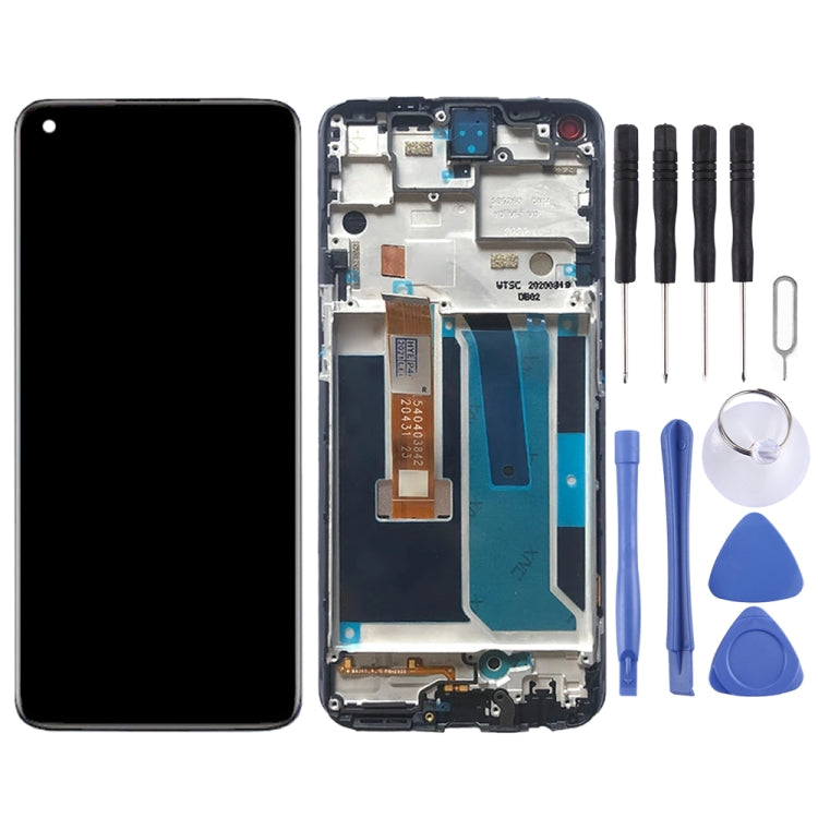 For OnePlus Nord N10 5G BE2029 Digitizer Full Assembly with Frame OEM LCD Screen (Black) - free shipping - PMC TechLife - Order now!