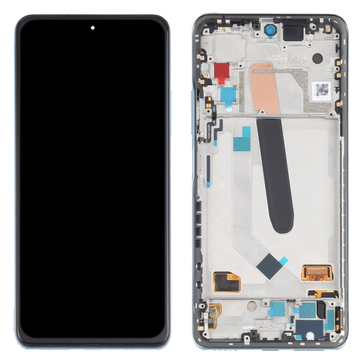 AMOLED Material Original LCD Screen and Digitizer Full Assembly With Frame for Xiaomi Redmi K40 / Redmi K40 Pro / Redmi K40 Pro+ / Mi 11i / Poco F3 / M2012K11AC M2012K11C M2012K11AG M2012K11G(Blue)