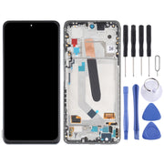 AMOLED Material Original LCD Screen and Digitizer Full Assembly With Frame for Xiaomi Redmi K40 / Redmi K40 Pro / Redmi K40 Pro+ / Mi 11i / Poco F3 / M2012K11AC M2012K11C M2012K11AG M2012K11G(Silver)