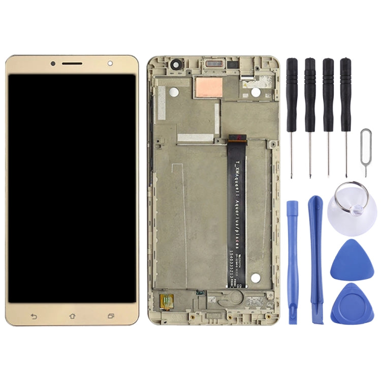 OEM LCD Screen for Asus Zenfone 3 Deluxe ZS550KL Z01FD Digitizer Full Assembly with Frame���Gold)