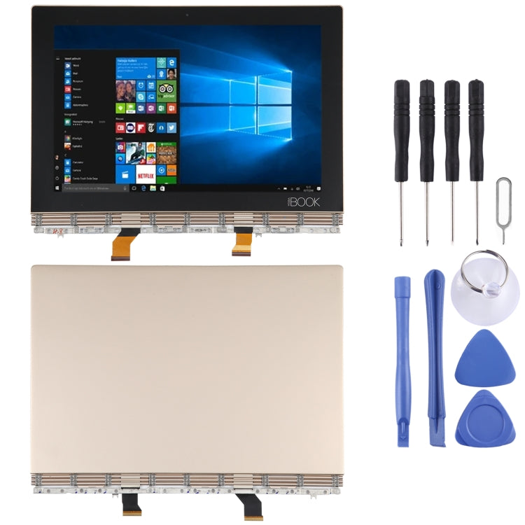 OEM LCD Screen for Lenovo YOGA Book YB1-X91 YB1-X91L YB1-X91F Digitizer Full Assembly with Frame(Gold) - free shipping - PMC TechLife - Order now!