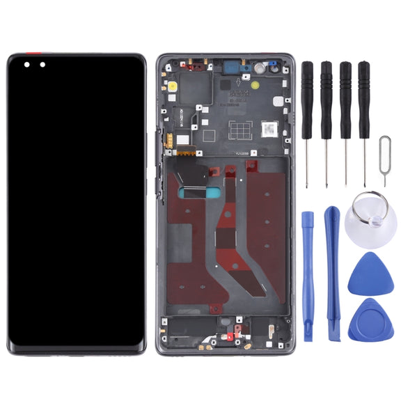 Original OLED LCD Screen for Huawei Nova 8 Pro 5G Digitizer Full Assembly With Frame(Black)