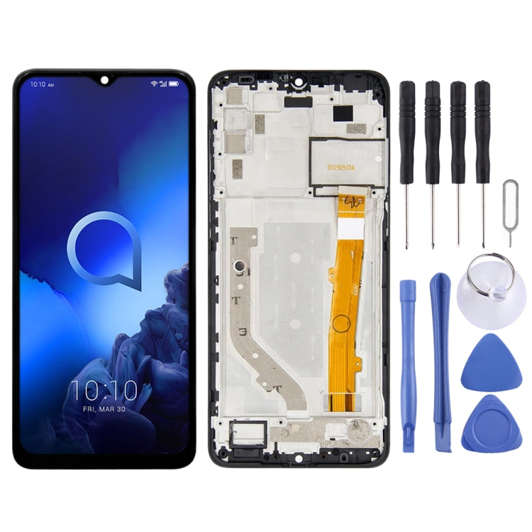 LCD Screen and Digitizer Full Assembly With Frame for Alcatel 3X 2019 5048Y 5048U 5048 OT5048Y OT5048(Black) - free shipping - PMC TechLife - Order now!