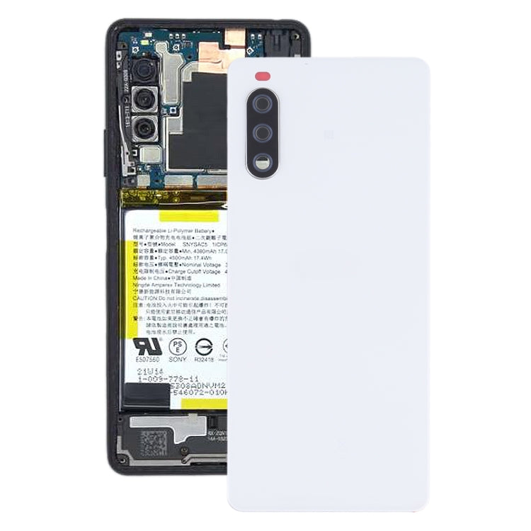 Battery Back Cover for Sony Xperia 10 III(White) - Back Cover by PMC TechLife | Online Shopping South Africa | PMC TechLife