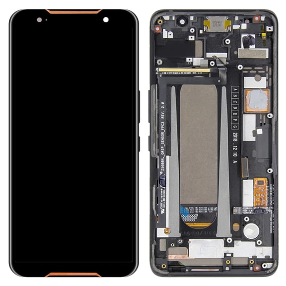 Original LCD Screen for Asus ROG Phone ZS600KL Z01QD Digitizer Full Assembly with Frame���Black)