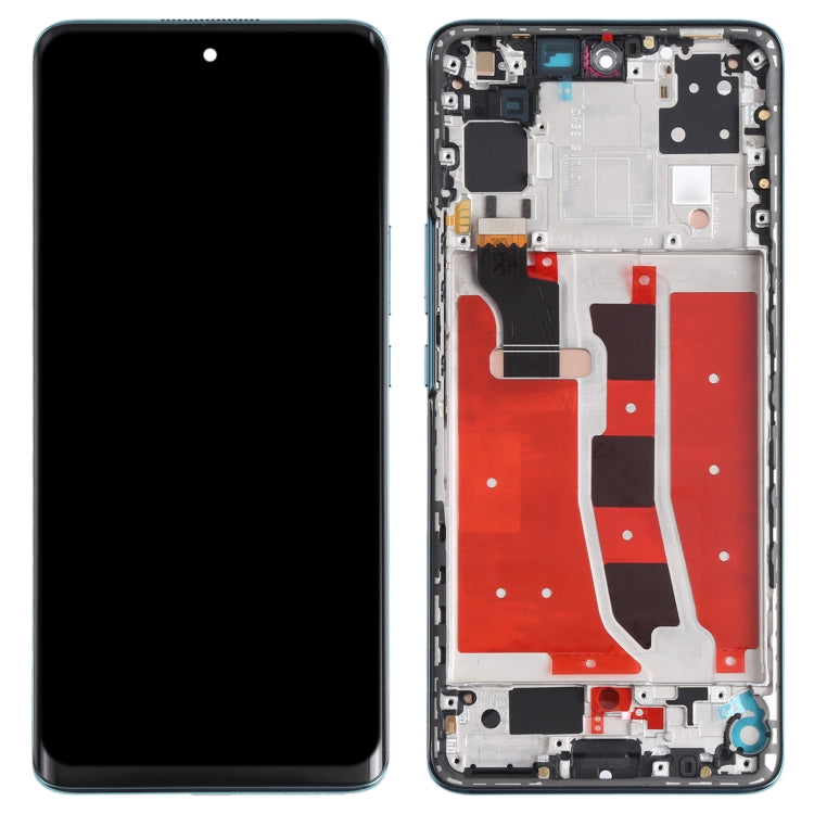 Original OLED LCD Screen for Honor V40 Lite Digitizer Full Assembly with Frame(Green)