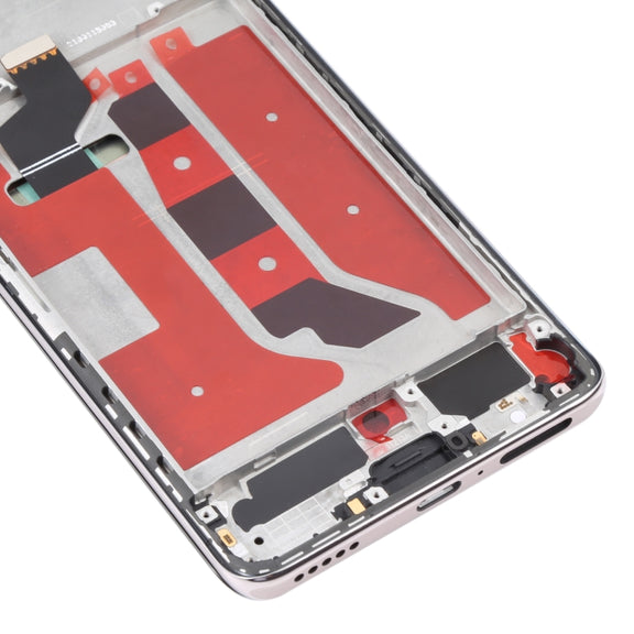 Original OLED LCD Screen for Honor 50 Digitizer Full Assembly with Frame(Silver)