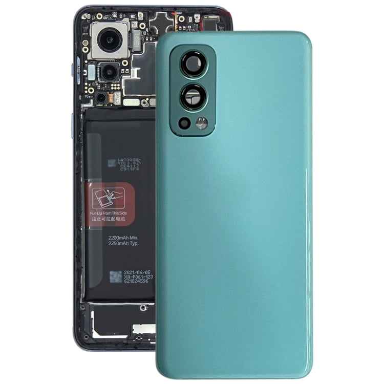 For OnePlus Nord 2 5G Battery Back Cover (Blue) - Back Cover by PMC TechLife | Online Shopping South Africa | PMC TechLife