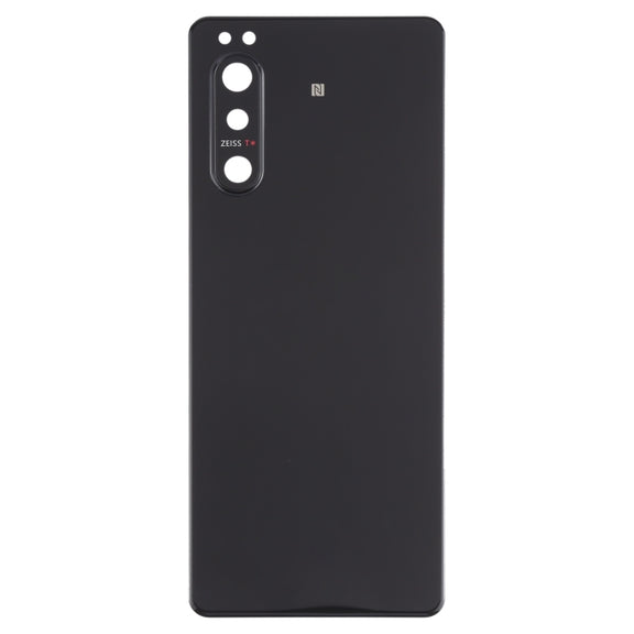 Battery Back Cover with Camera Lens Cover for Sony Xperia 5 II(Black)