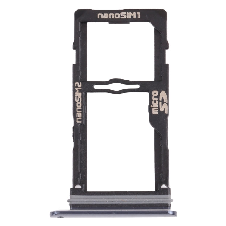 Nano SIM Card Tray + Nano SIM Card Tray / Micro SD Card Tray for LG G8S ThinQ LMG810, LM-G810, LMG810EAW (Black) - For LG by PMC TechLife | Online Shopping South Africa | PMC TechLife
