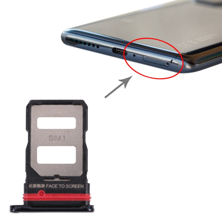 SIM Card Tray + SIM Card Tray for Xiaomi Mi 11T / 11T Pro 21081111RG(Black) - free shipping - PMC TechLife - Order now!