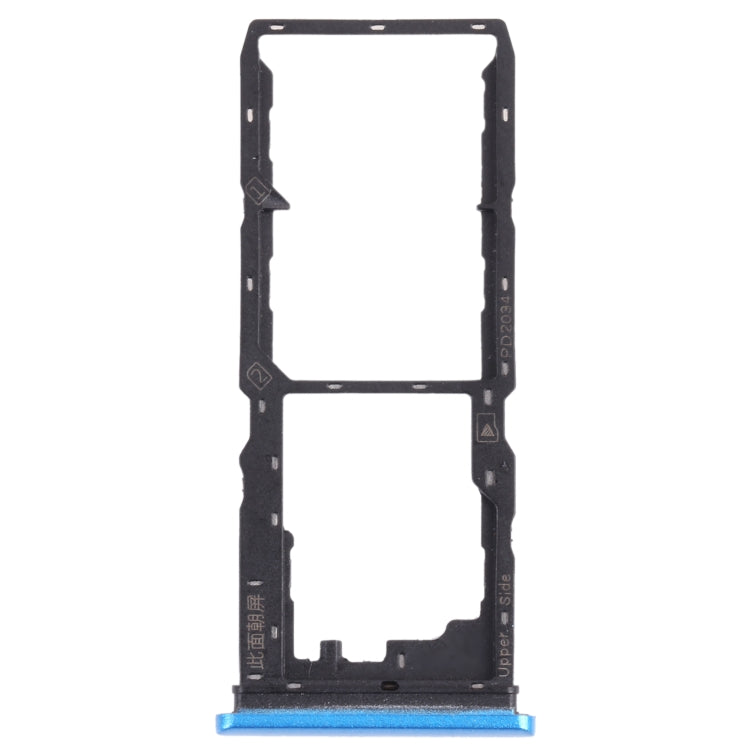 For vivo Y12S 2021 / Y12a V2069 SIM Card Tray + SIM Card Tray + Micro SD Card Tray (Blue) - Card Tray by PMC TechLife | Online Shopping South Africa | PMC TechLife | Buy Now Pay Later Mobicred