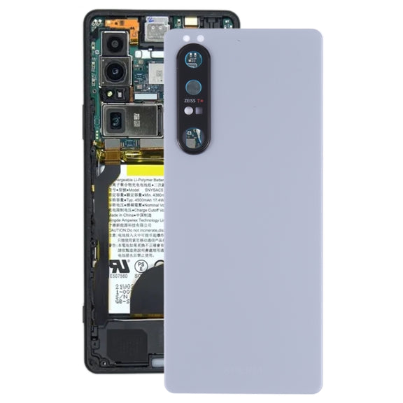 Original Battery Back Cover with Camera Lens for Sony Xperia 1 III(Silver)