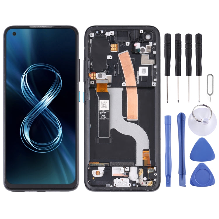 Original AMOLED LCD Screen for Asus Zenfone 8 ZS590KS Digitizer Full Assembly with Frame���Black) - free shipping - PMC TechLife - Order now!