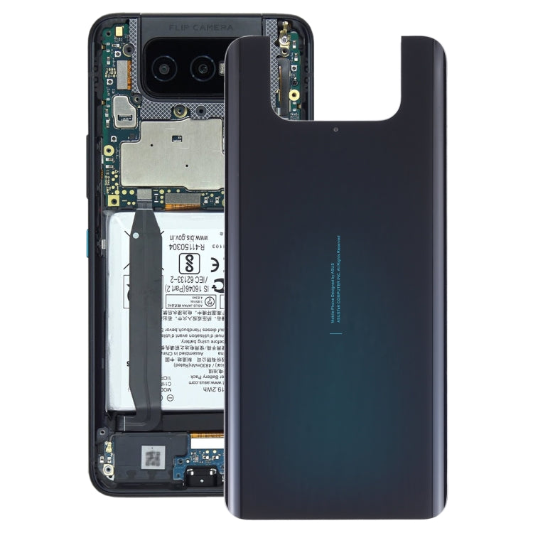 Glass Battery Back Cover for Asus Zenfone 7 Pro ZS671KS(Jet Black) - Back Cover by PMC TechLife | Online Shopping South Africa | PMC TechLife