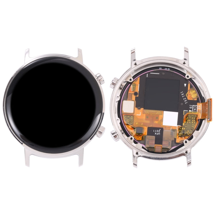 Original LCD Screen and Digitizer Full Assembly With Frame for Huawei Watch GT 2 42mm(Silver)