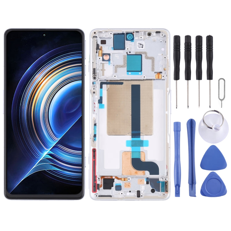 Original LCD Screen and Digitizer Full Assembly with Frame for Xiaomi Redmi K50 Gaming/Poco F4 GT(White) - free shipping - PMC TechLife - Order now!