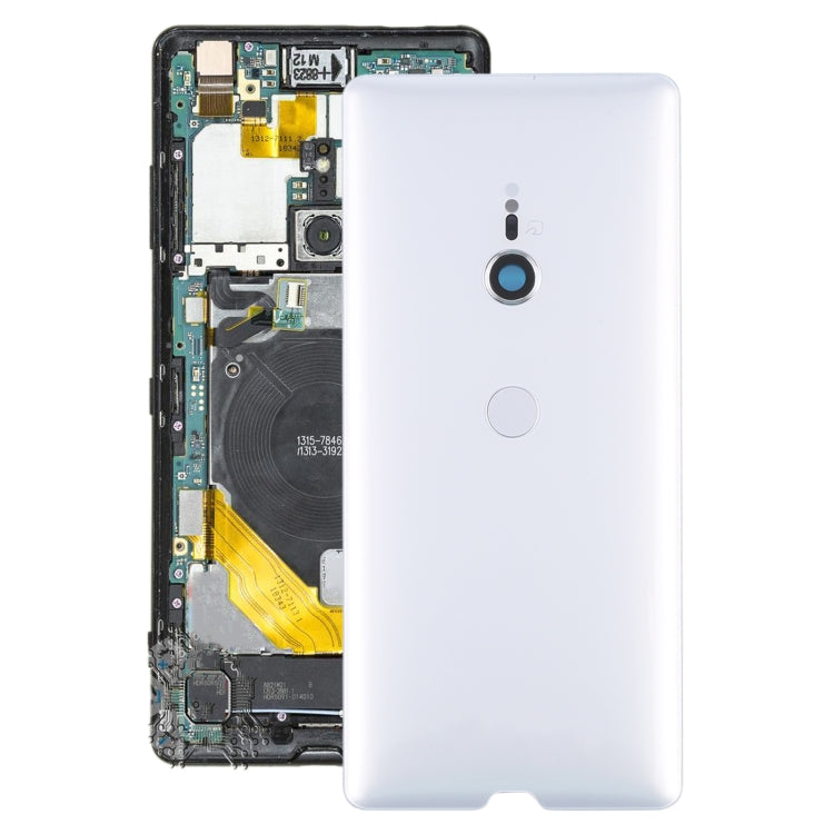 Original Battery Back Cover with Fingerprint for Sony Xperia XZ3(Silver) - Back Cover by PMC TechLife | Online Shopping South Africa | PMC TechLife