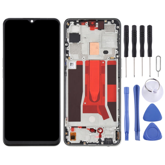 Original LCD Screen For OPPO Reno3 5G/Reno3 Youth/F15/Find X2 Lite/K7 5G Digitizer Full Assembly with Frame (Gold)