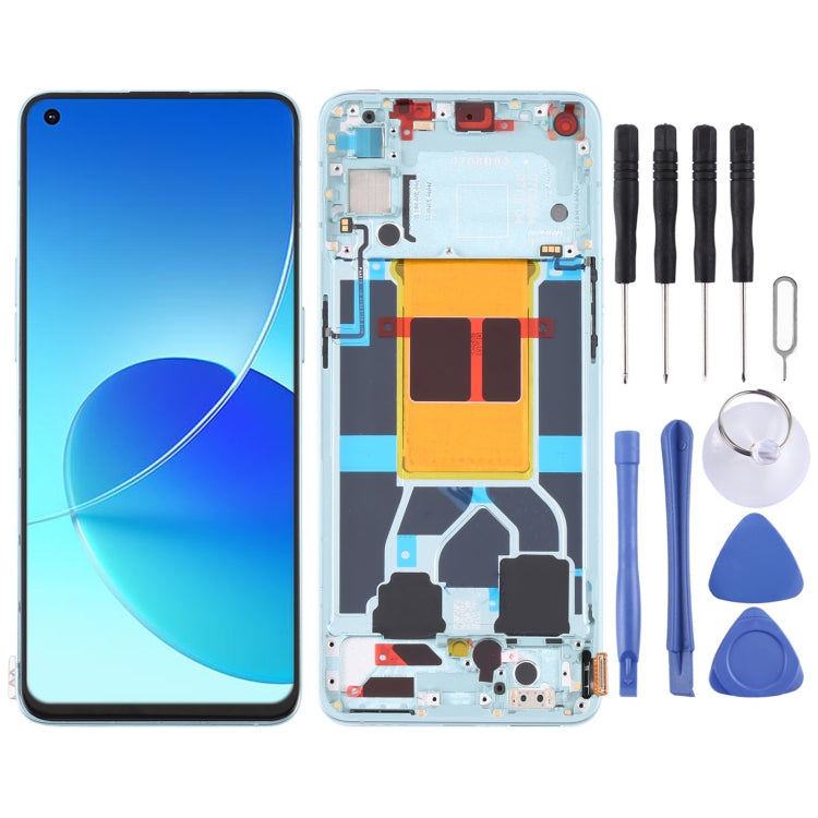 Original LCD Screen For OPPO Reno6 5G PEQM00 CPH2251 Digitizer Full Assembly with Frame (Green) - free shipping - PMC TechLife - Order now!