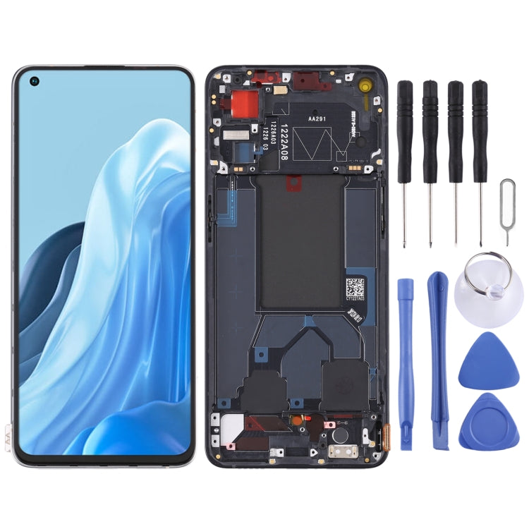 Original LCD Screen For OPPO Reno7 5G China PFJM10 Digitizer Full Assembly with Frame (Black) - free shipping - PMC TechLife - Order now!