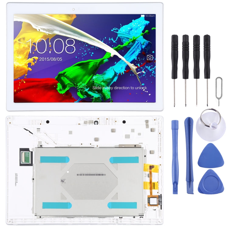 OEM LCD Screen for Lenovo Tab 2 A10-70 A10-70F A10-70L Digitizer Full Assembly with Frame (White) - free shipping - PMC TechLife - Order now!