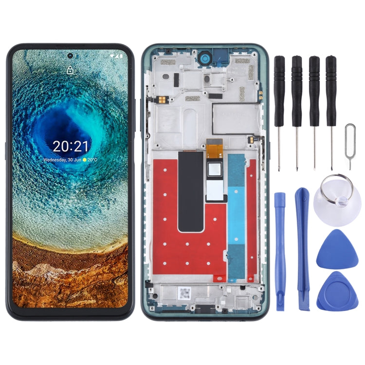 TFT LCD Screen for Nokia X10 TA-1350 TA-1332 Digitizer Full Assembly with Frame (Green) - free shipping - PMC TechLife - Order now!