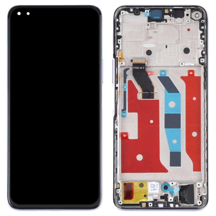 Original LCD Screen for Huawei Nova 8i Digitizer Full Assembly with Frame(Purple)