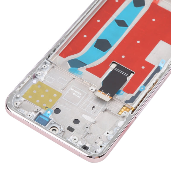 Original LCD Screen for Honor X30i Digitizer Full Assembly with Frame(Pink)