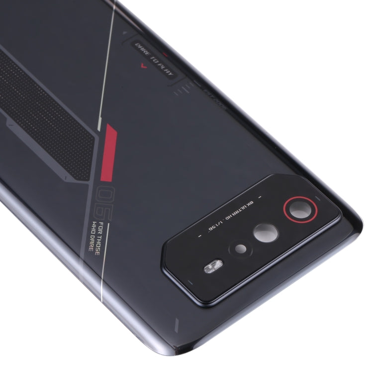 Glass Battery Back Cover for Asus ROG Phone 6 AI2201-C AI2201-F(Black) - Back Cover by PMC TechLife | Online Shopping South Africa | PMC TechLife