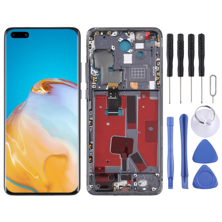 Original LCD Screen For Huawei P40 Pro Digitizer Full Assembly with Frame (Black) - free shipping - PMC TechLife - Order now!