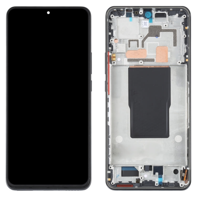 Original AMOLED LCD Screen For Xiaomi Redmi K50 Ultra / 12T / 12T Pro Digitizer Full Assembly with Frame (Black)