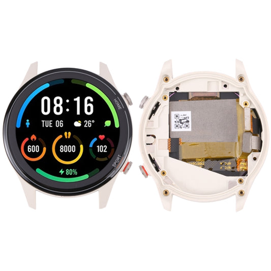 Original LCD Screen For Xiaomi Mi Watch / Watch Color Sport / Watch Revolve Active Digitizer Full Assembly with Frame (White) - free shipping - PMC Jewellery - Order now!