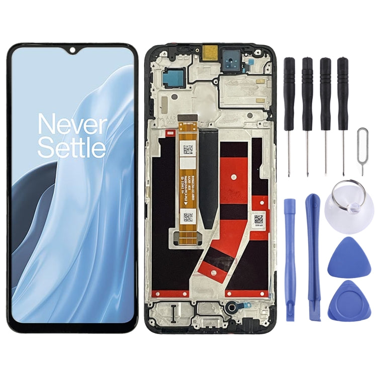 IPS LCD Screen for OnePlus Nord N300 Digitizer Full Assembly with Frame (Black) - free shipping - PMC TechLife - Order now!