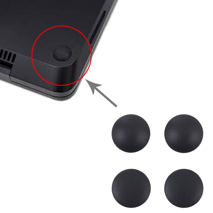 For Microsoft Surface Laptop 3 / Laptop 4 4 in 1 Bottom Case Rubber Mats (Black) - Microsoft Spare Parts by PMC Jewellery | Online Shopping South Africa | PMC Jewellery | Buy Now Pay Later Mobicred