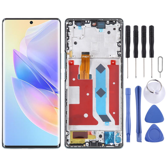 Original LCD Screen For Honor 60 SE Digitizer Full Assembly with Frame(Green)