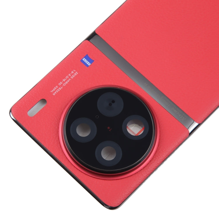 For vivo X90 Pro Original Battery Back Cover with Camera Lens Cover(Red)