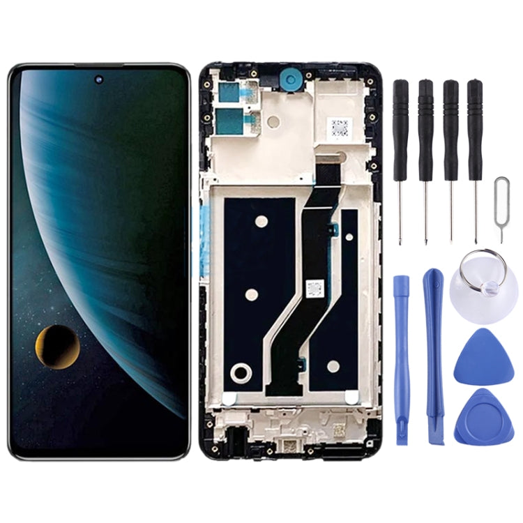 For ZTE Blade V30 9030 A9030 LCD Screen Digitizer Full Assembly with Frame (Black) - free shipping - PMC TechLife - Order now!