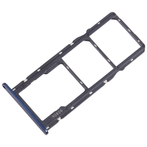 For Motorola Moto G7 Play SIM Card Tray + SIM Card Tray + Micro SD Card Tray (Blue)