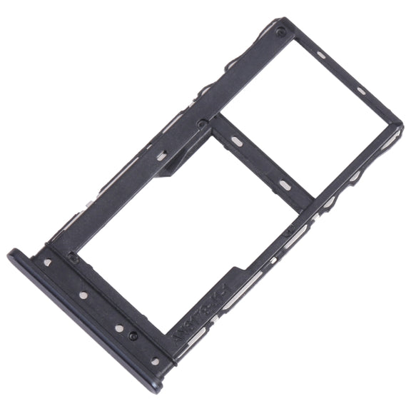For Motorola Moto G 2022 SIM Card Tray + Micro SD Card Tray (Black)
